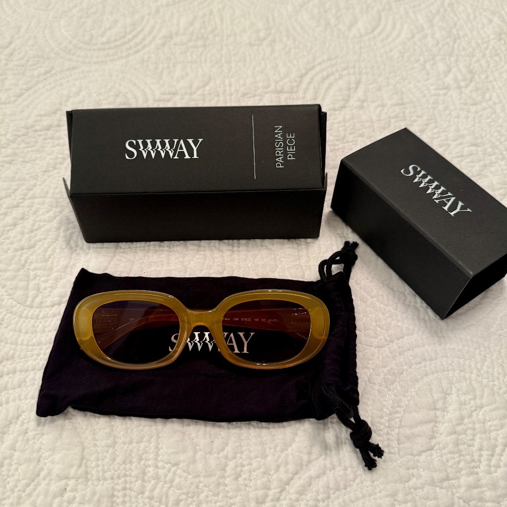 New Sway Parisian Piece Yellow Sunglasses – NIB